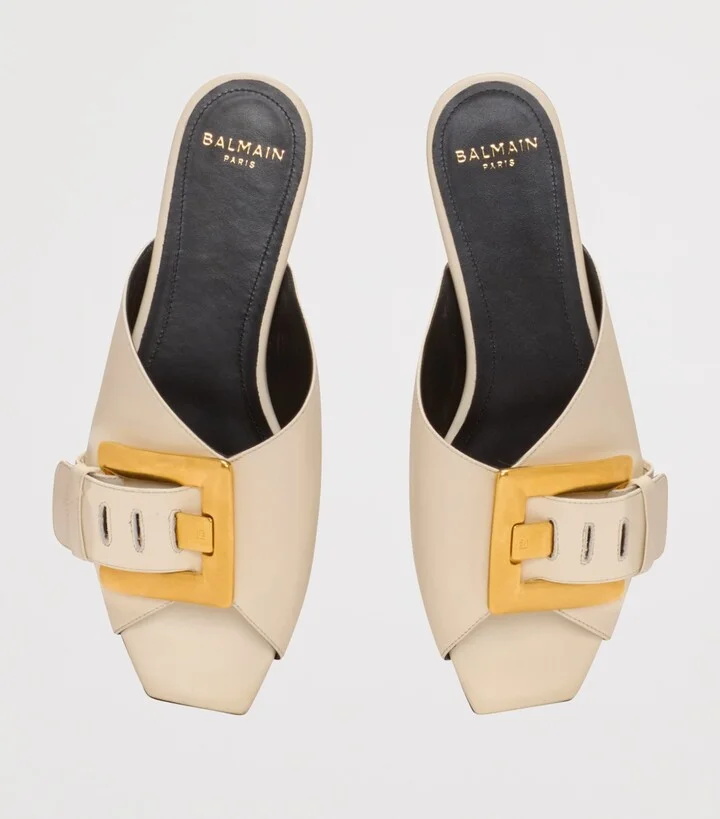 Balmain Leather Anthem Sandals - Image 3