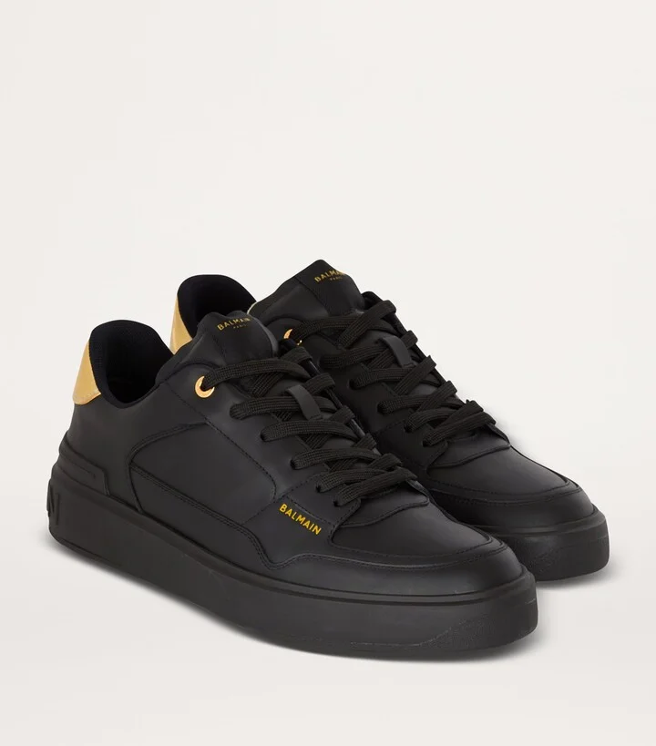 Balmain Leather B-Court Flip Sneakers - Image 2