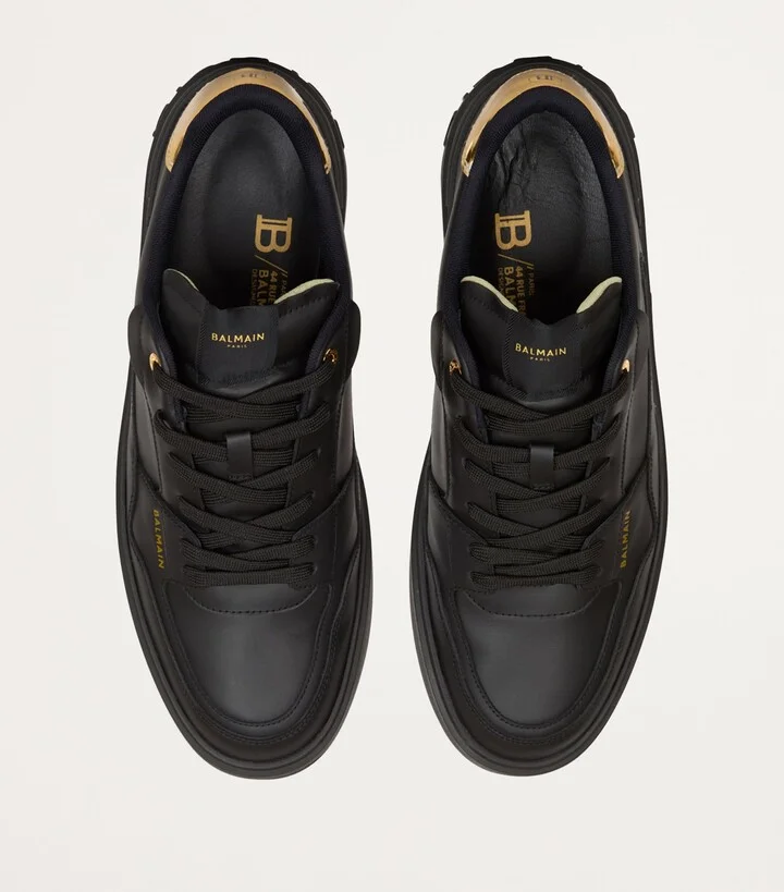 Balmain Leather B-Court Flip Sneakers - Image 4
