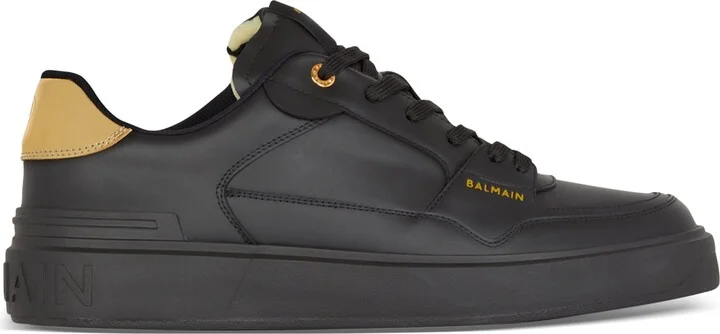 Balmain Leather B-Court Flip Sneakers
