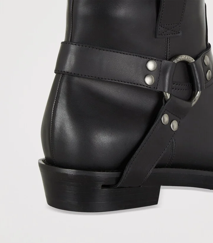 Balmain Leather Biker Ankle Boots - Image 5