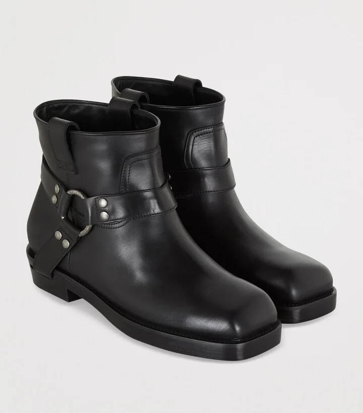 Balmain Leather Biker Ankle Boots - Image 6