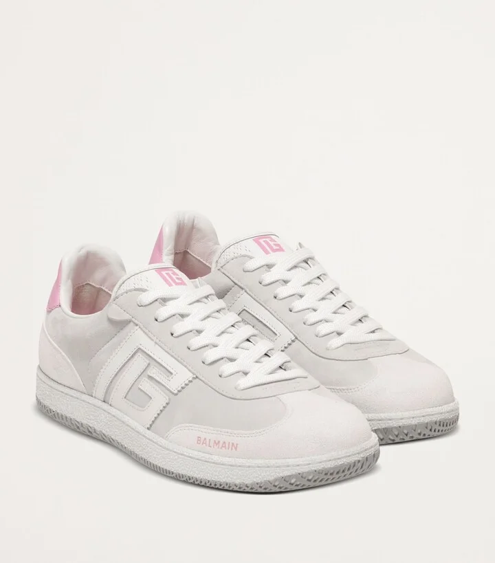 Balmain Leather Logo Swan Sneakers - Image 2