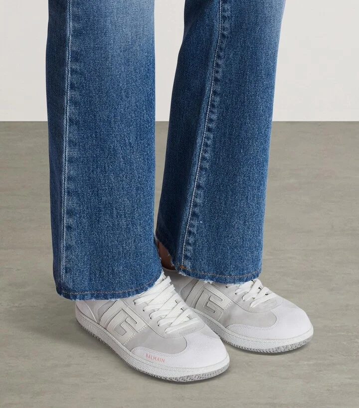 Balmain Leather Logo Swan Sneakers - Image 3