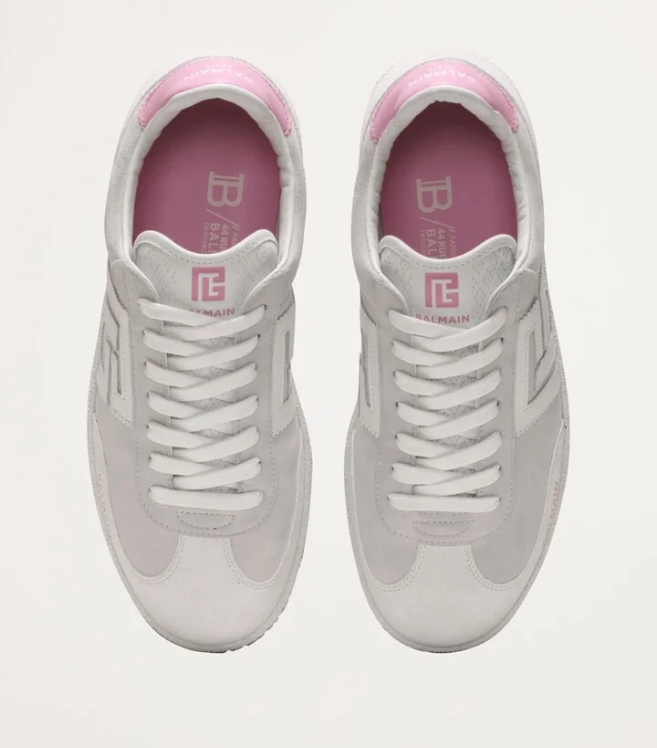 Balmain Leather Logo Swan Sneakers - Image 5