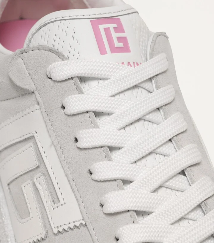 Balmain Leather Logo Swan Sneakers - Image 6