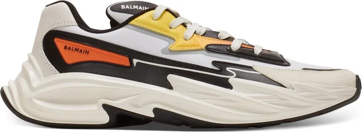 Balmain Leather Run-Row Sneakers