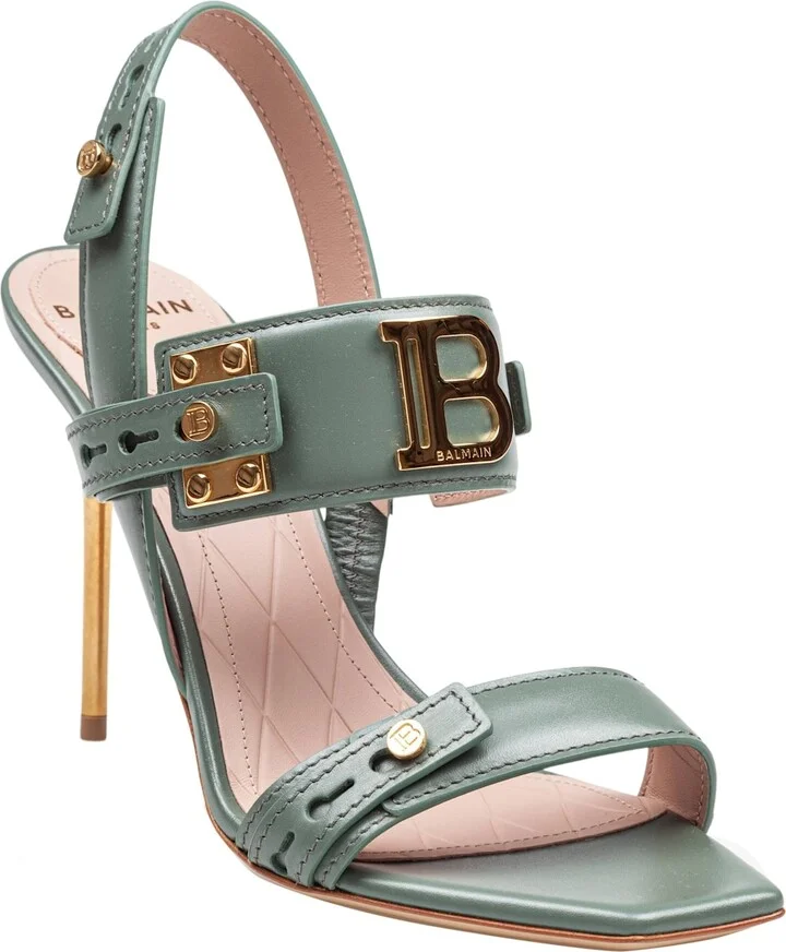 Balmain Leather Sandal Color Green - Image 2