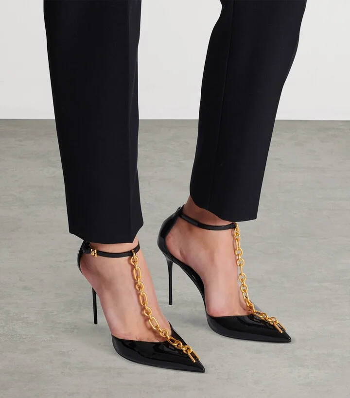 Balmain Leather Sync Heeled Mules 95 - Image 3