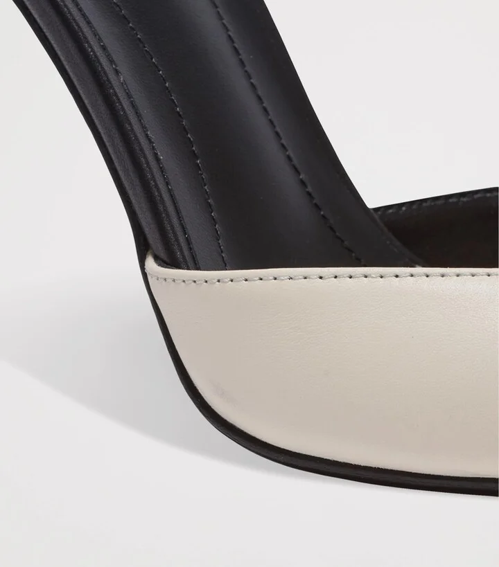 Balmain Leather Sync Heeled Mules 95 - Image 3