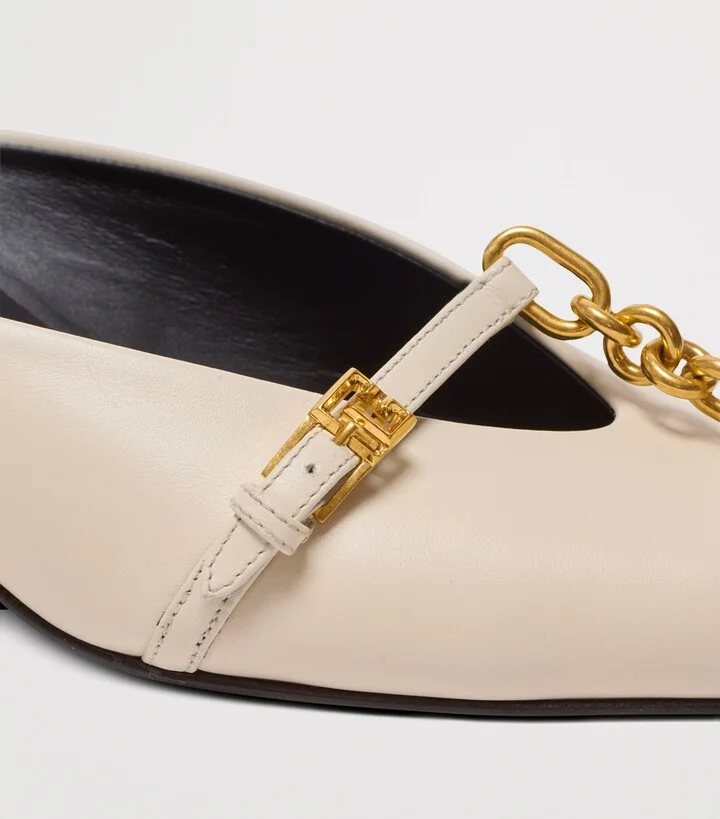 Balmain Leather Sync Mules 50 - Image 4