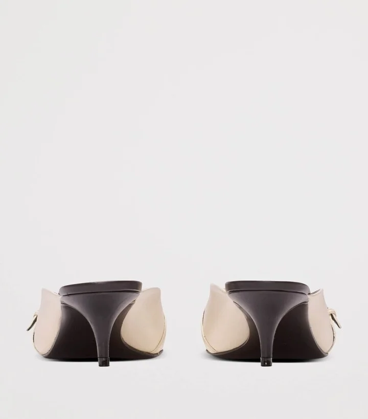Balmain Leather Sync Mules 50 - Image 6