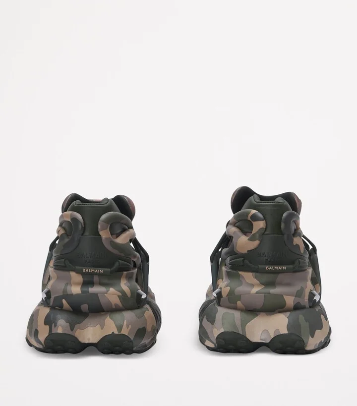 Balmain Low-Top Camouflage Print Sneakers - Image 2