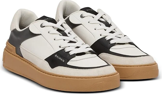 Balmain Men's B-Court Flip Leather Trainers Sneakers