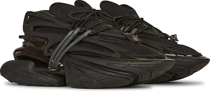 Balmain Men's Leather Unicorn Low-Top Sneakers