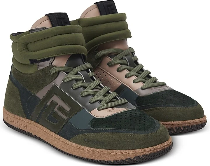 Balmain Men's Swan Mid Top Sneakers