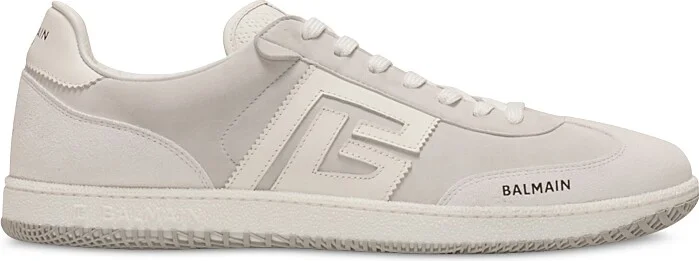 Balmain Men's Swan Suede & Patent Leather Sneaker