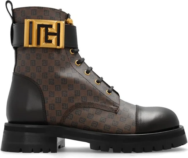 Balmain Mini Monogram Romy Army Boots