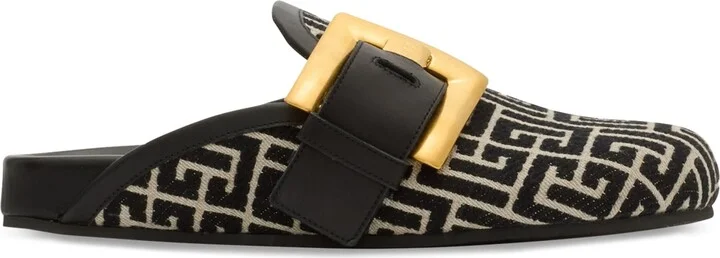 Balmain Pb Monogram Anthem Mules