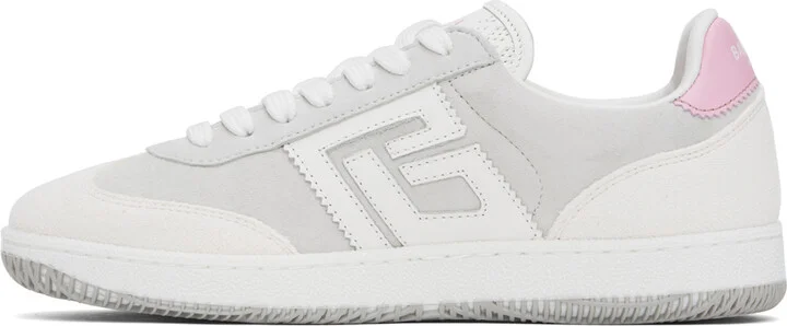 Balmain Pink & Off-White Swan Sneakers - Image 3