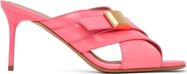 Balmain Pink Uma Mules