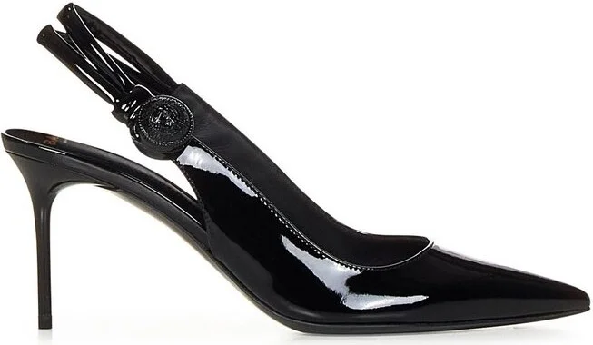Balmain Pointed Toe Slingback Pumps