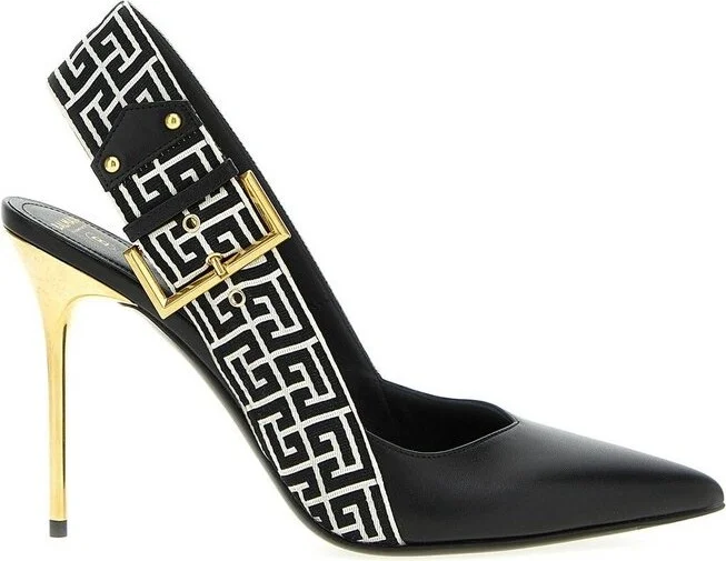 Balmain Ruby Pointed Toe Slingback Pumps