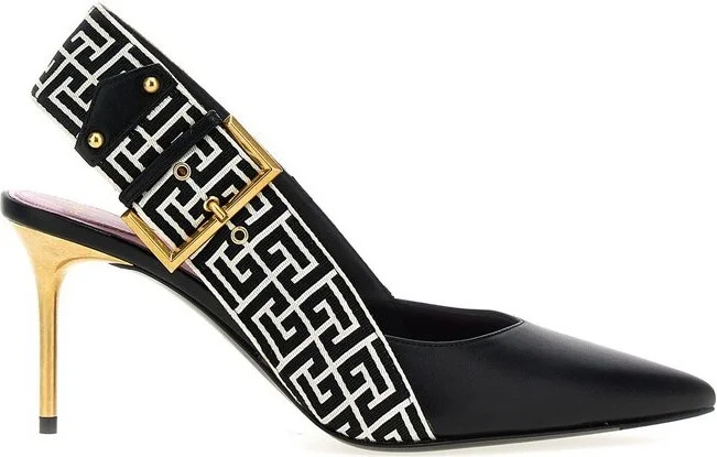 Balmain Ruby Ribbon Slingback Pumps