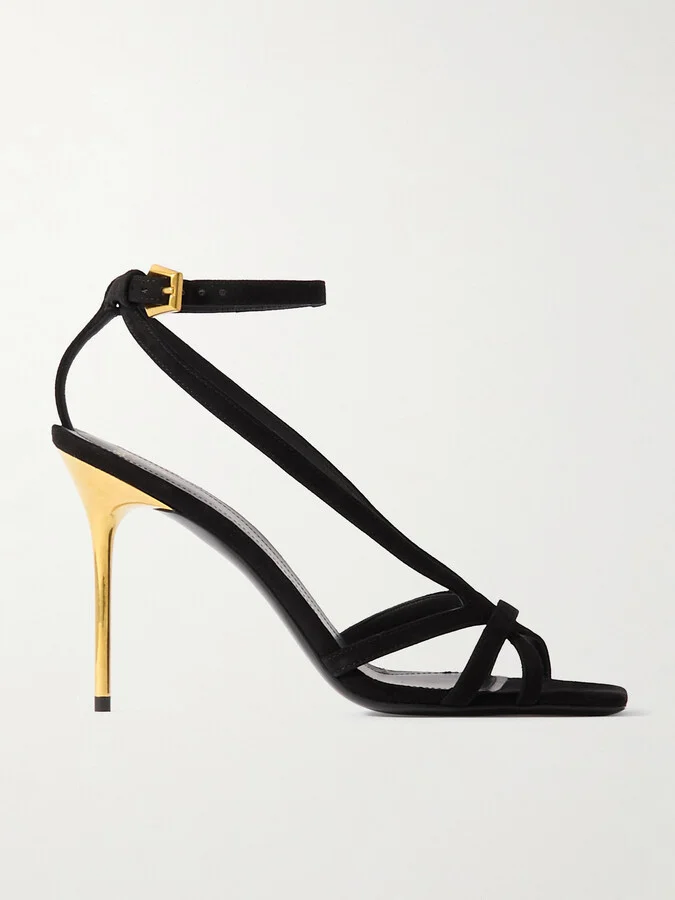 Balmain - Ruby Suede Sandals - Black