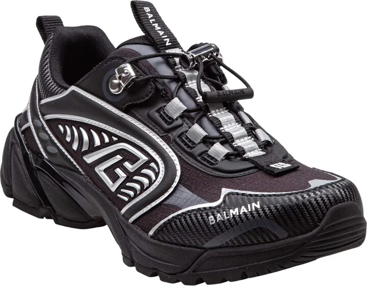 Balmain Sneakers Cosmic Dust In Mixed Materials Color Black/white - Image 2