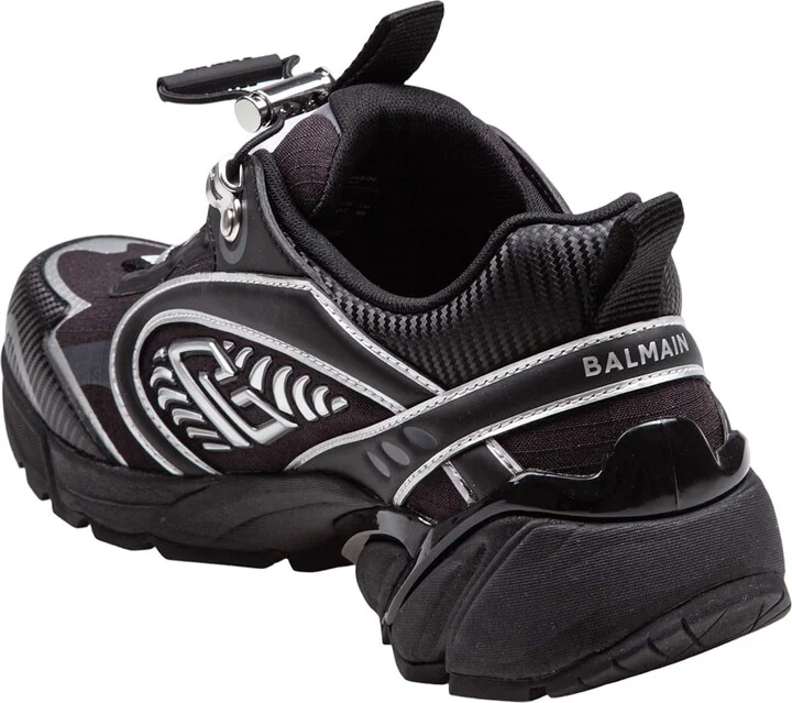 Balmain Sneakers Cosmic Dust In Mixed Materials Color Black/white - Image 4