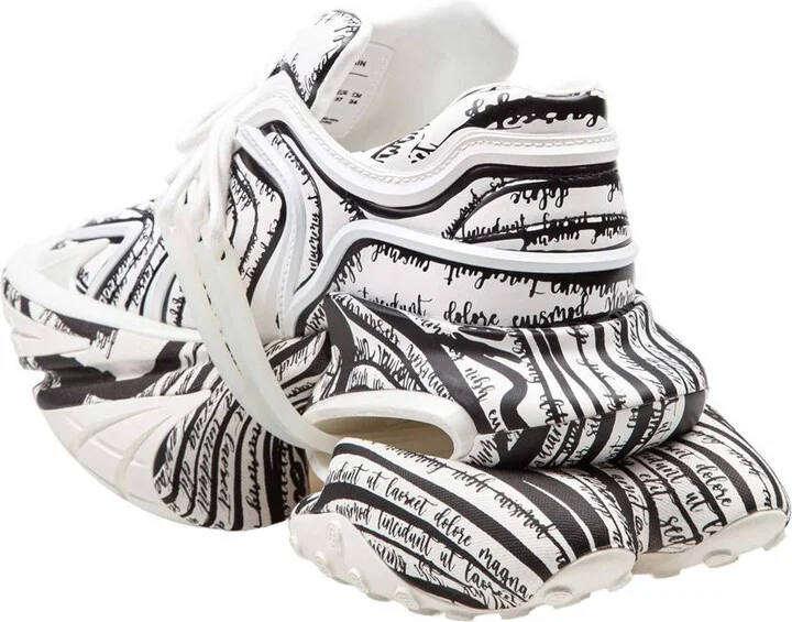 Balmain Sneakers In Mixed Materials - Image 4