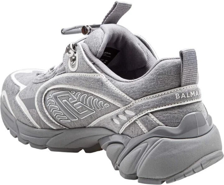 Balmain Sneakers In Mixed Materials - Image 4