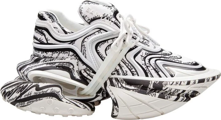 Balmain Sneakers In Mixed Materials