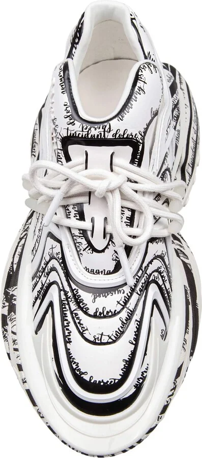Balmain Sneakers Unicorn Wave With lettera D'amore Writing Color Black/white - Image 3