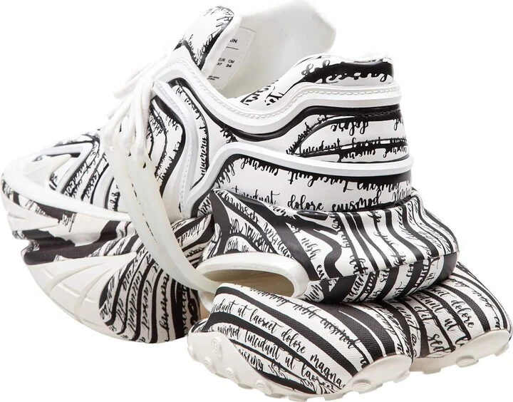 Balmain Sneakers Unicorn Wave With lettera D'amore Writing Color Black/white - Image 4