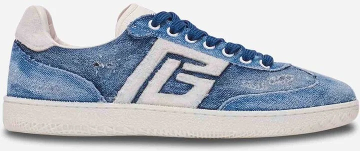 Balmain Swan Denim Sneakers - Image 4
