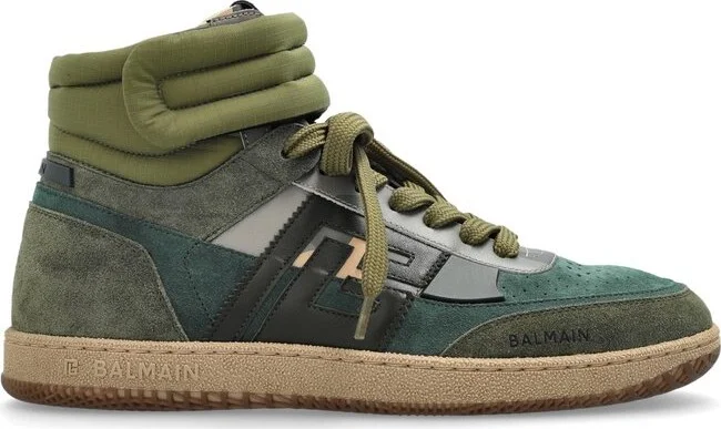 Balmain Swan Mid-Top Trainers