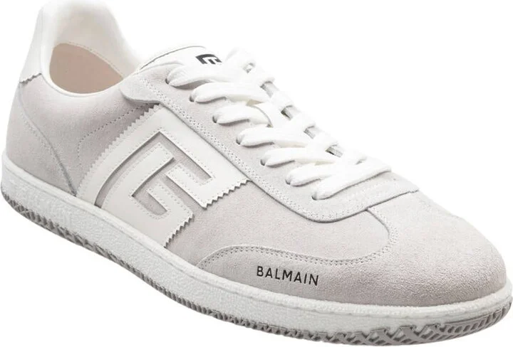 Balmain Swan Sneakers In Suede And Smooth Calfskin - Image 2