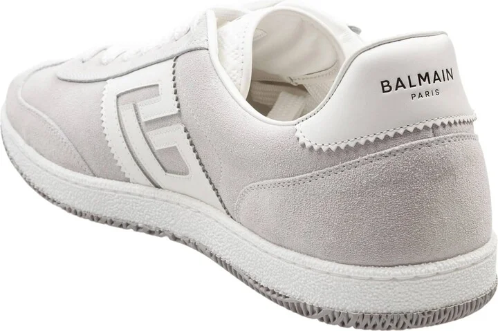 Balmain Swan Sneakers In White Suede - Image 4