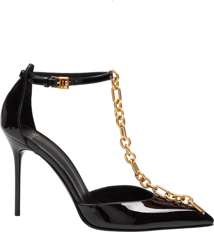 Balmain Sync Patent Leather Pump