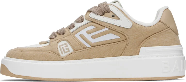 Balmain Tan B-Court Skate Sneakers - Image 3