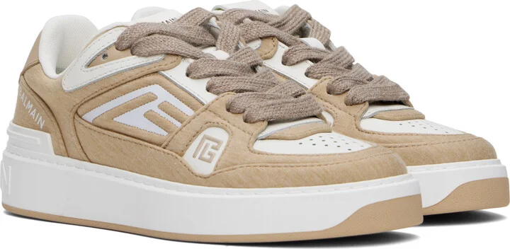 Balmain Tan B-Court Skate Sneakers - Image 4