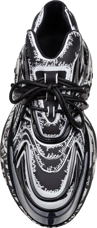 Balmain Unicorn Wave Sneakers In Neoprene And Calfskin - Image 3