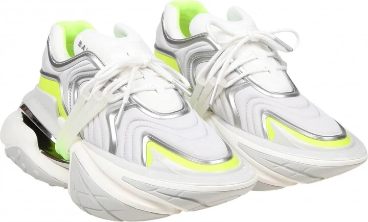 Balmain Unicorn Wave Sneakers In Neoprene Color White And Yellow - Image 2