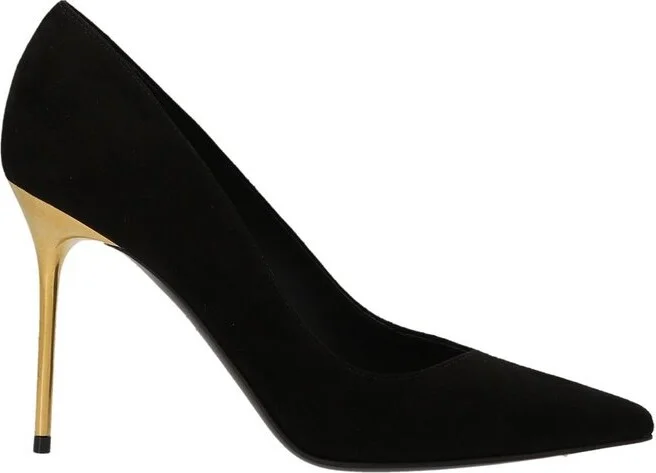 Balmain Velvet Pointed Toe Pumps