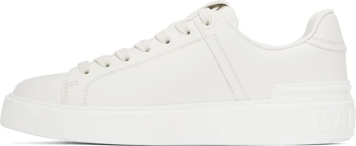 Balmain White B-Court Sneakers - Image 3