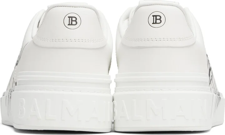 Balmain White B-Court Sneakers - Image 2
