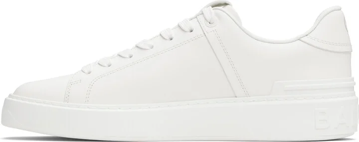 Balmain White B-Court Sneakers - Image 3