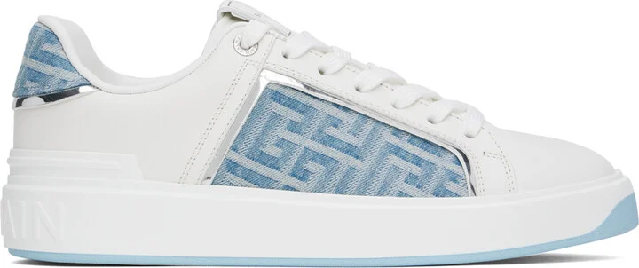 Balmain White B-Court Sneakers